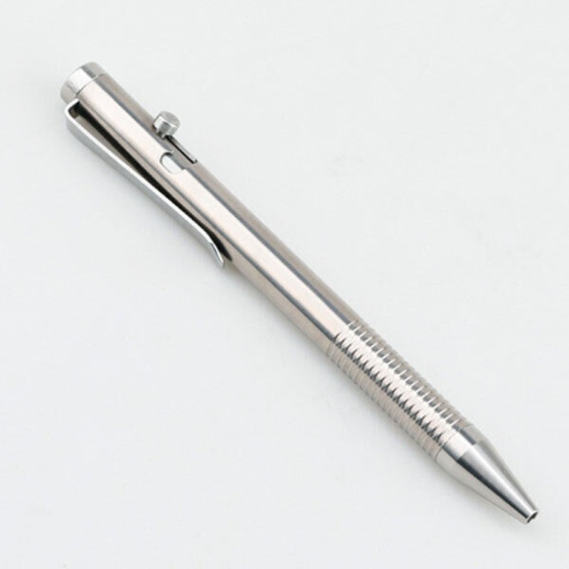 TC4 Titanium Alloy Bolt Action Pocket Ballpoint Pen Signature Pen Outdoor EDC