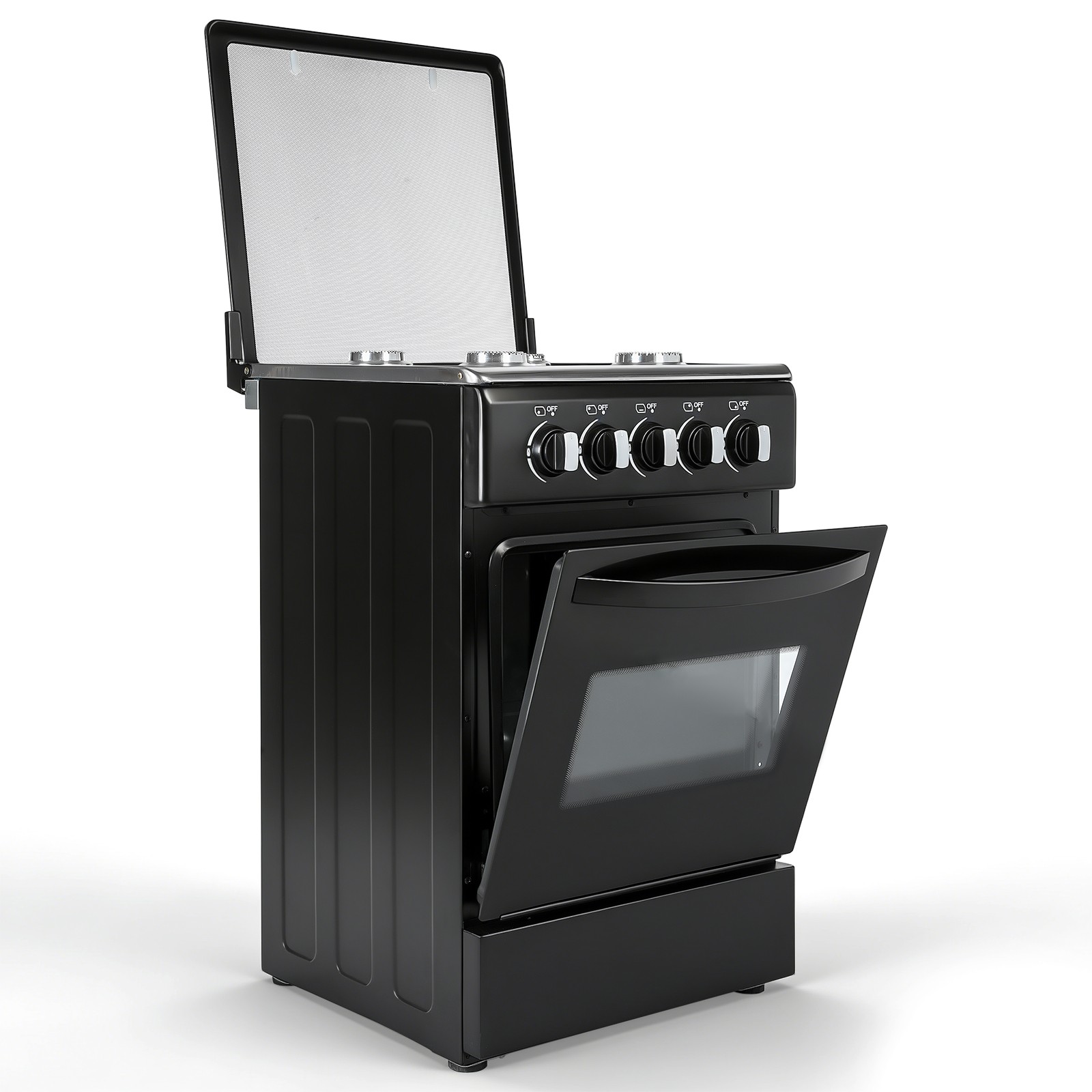 RV Gas Range 31" Tall Propane Range Oven with 4 Burners Stove for RV Apartment