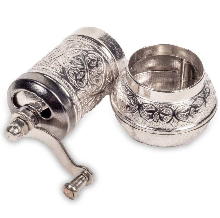4.3'' Pepper Salt Spice Seed Mill Grinder New Silver Color Turkish