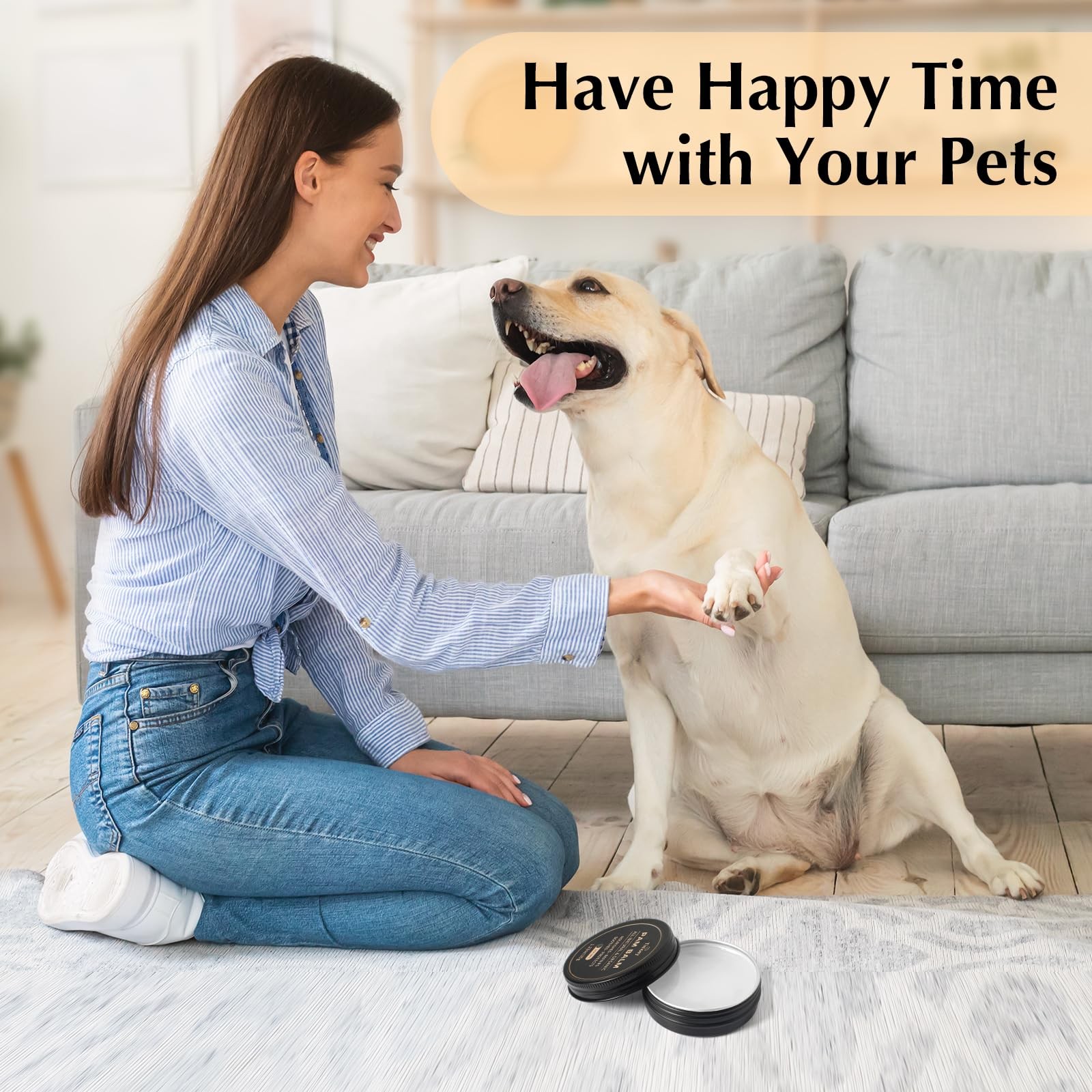 Natural Dog Paw Balm Nose Moisturizer | 2 Pack Paw Protector Soother