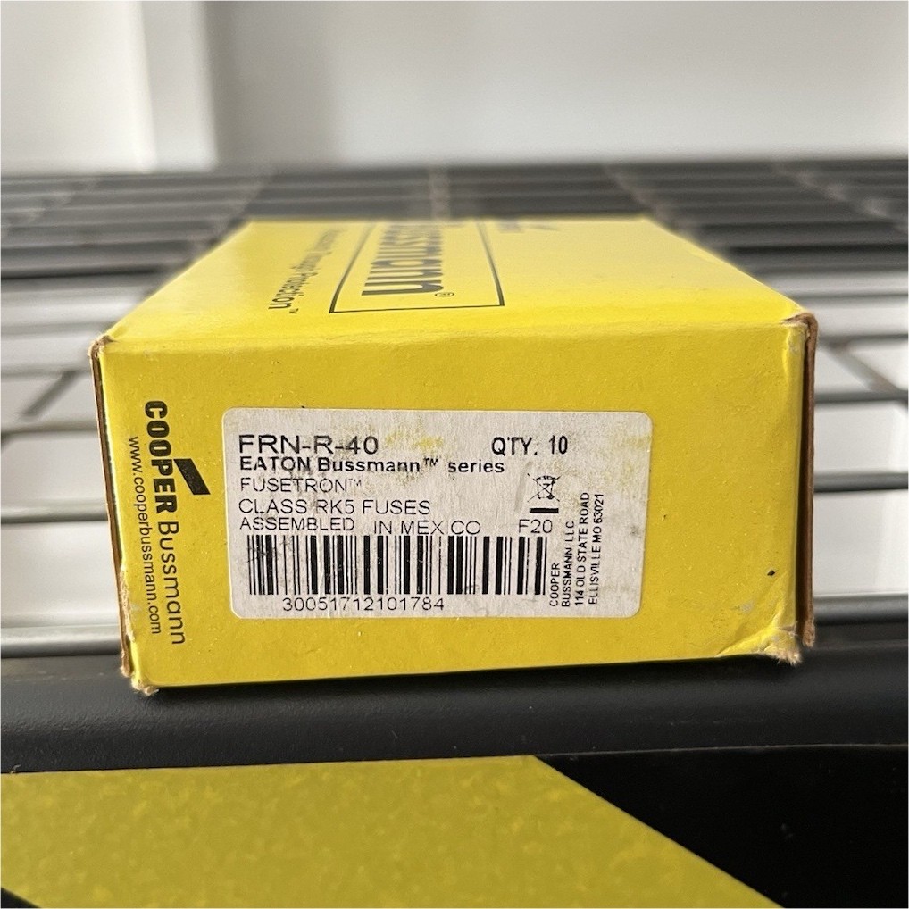 Cooper Bussmann FRN-R-40 Time-Delay Cartridge Fuse 40A 250V Pack of 10