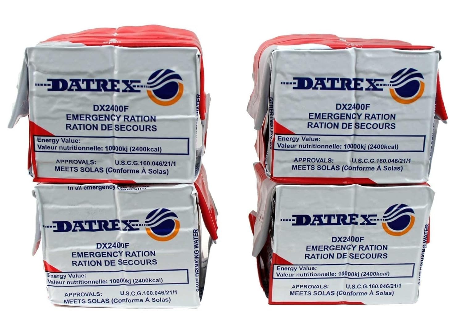 DATREX 2400 Calories Emergency Food Ration MRE Bars - 12 Bars / 4-PACKS 2027 Exp