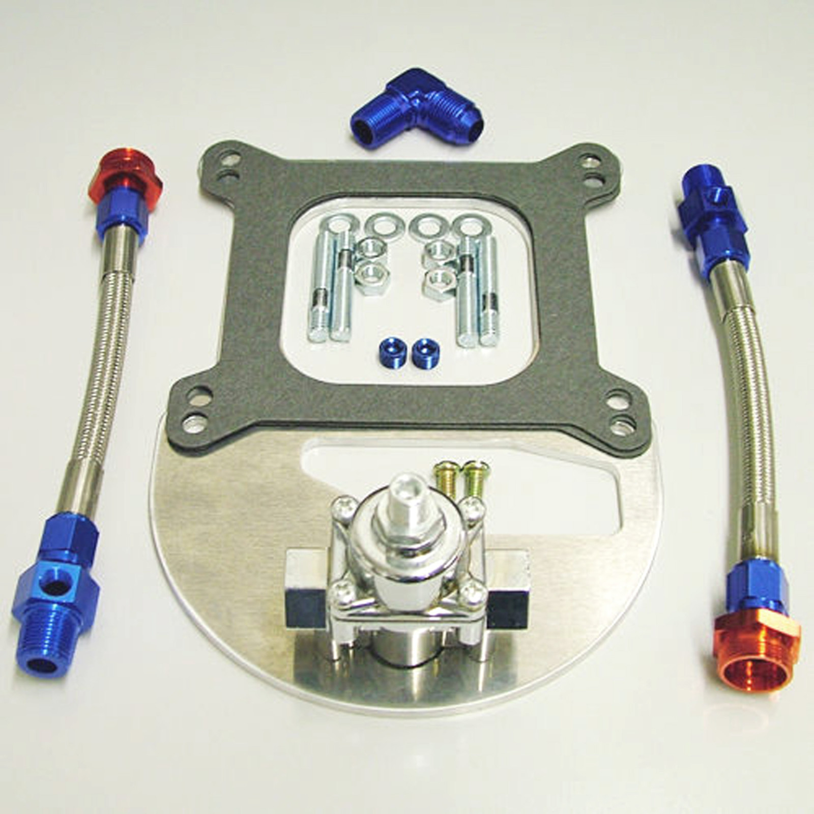 Holley Carb Carburetor Braided Fuel Line Pressure Regulator Kit 4150 6AN