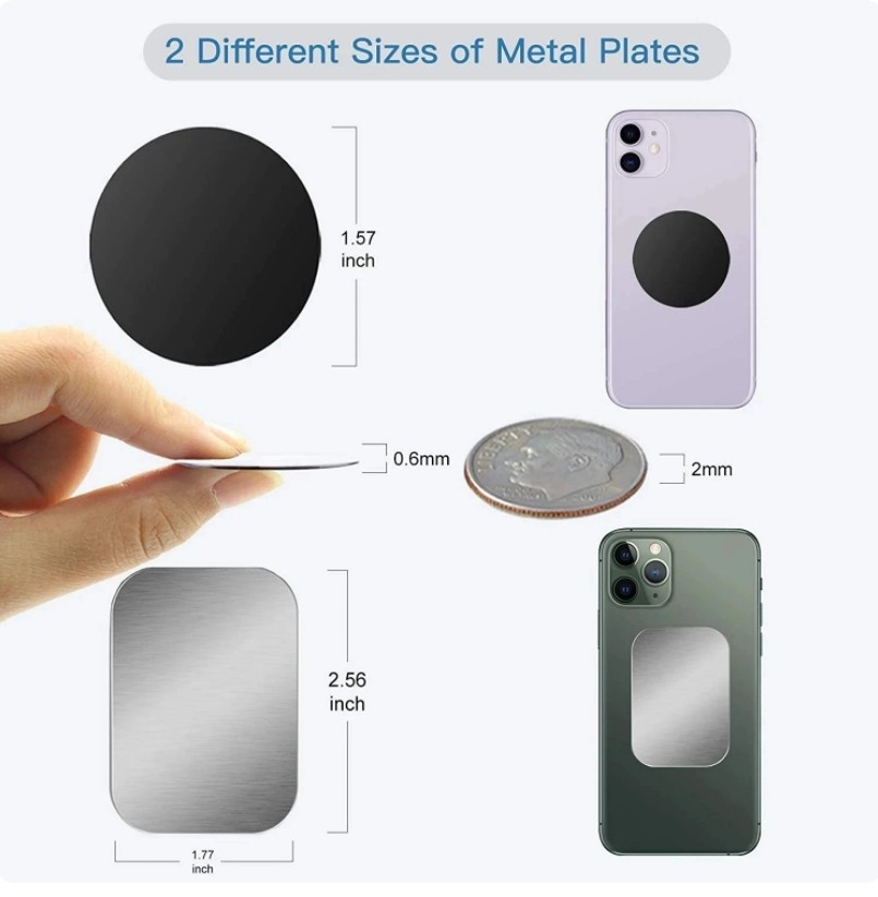 Metal Plates Adhesive Sticker Replace For Magnetic Car Mount Phone Holder lot