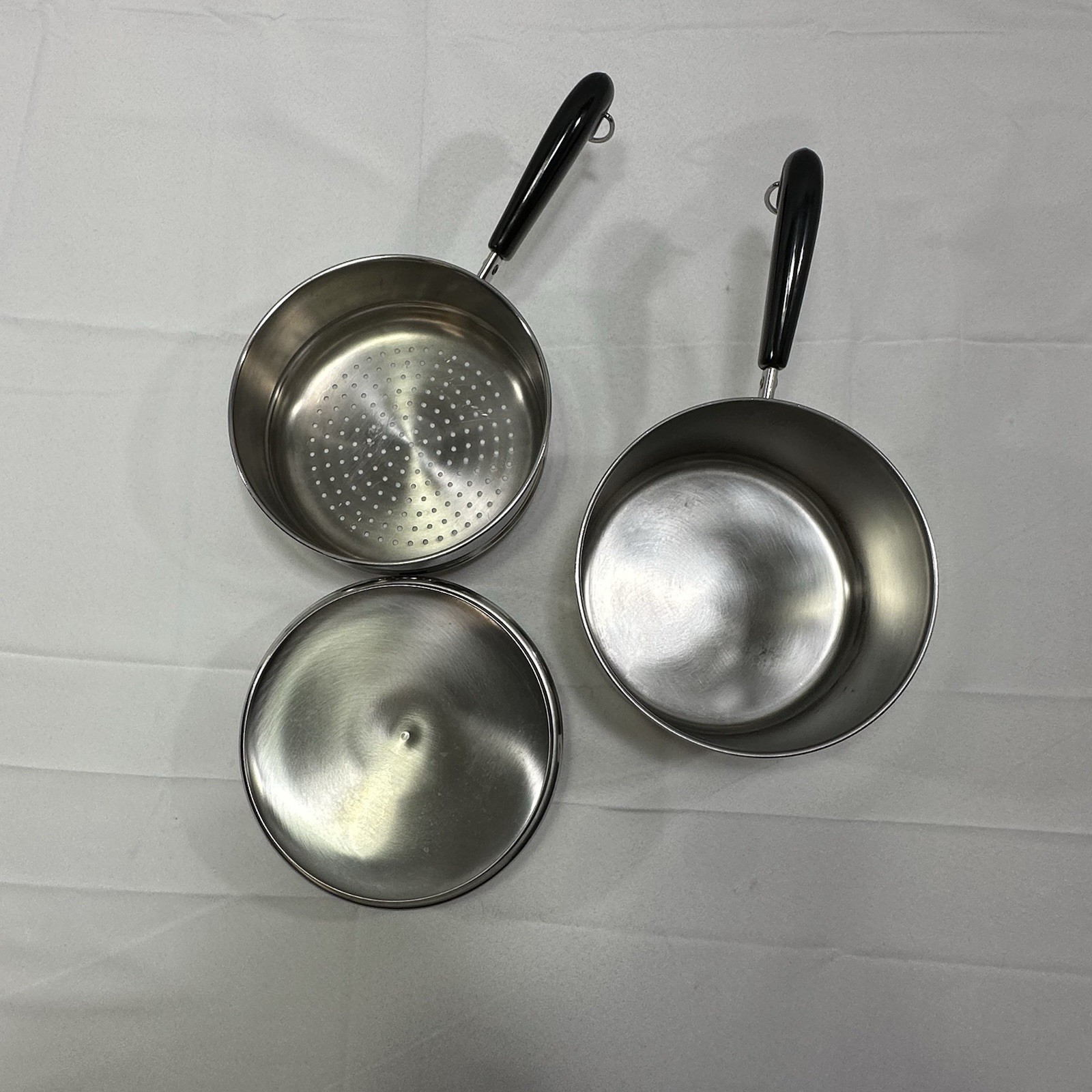 VTG Revere Ware 3 Qt -90l Sauce Pan Double Boiler w/ Lid Copper Bottom Made USA