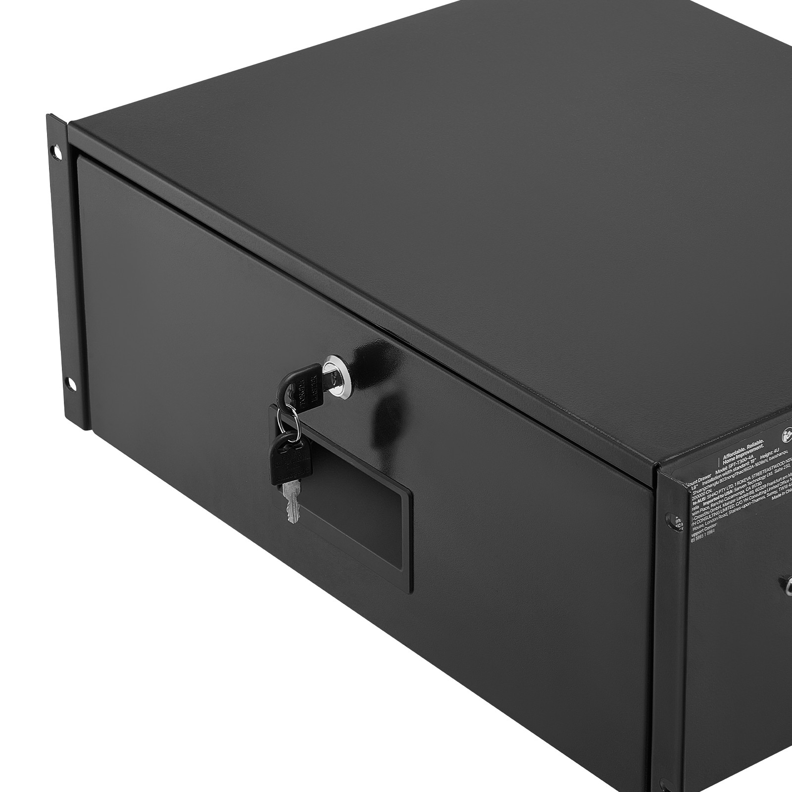 Uimoso 4U Rack Mount Drawer, 50 lbs Capacity, Lockable for 19-Inch Server Racks
