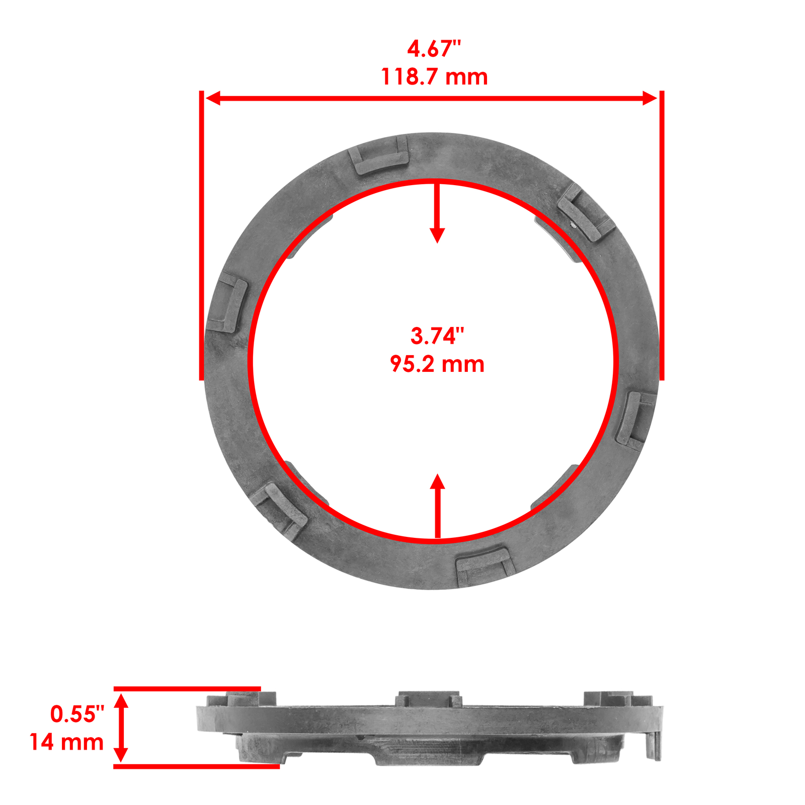 Caltric Front Differential Kit For Polaris Scrambler 1000 2015-2017 1337106