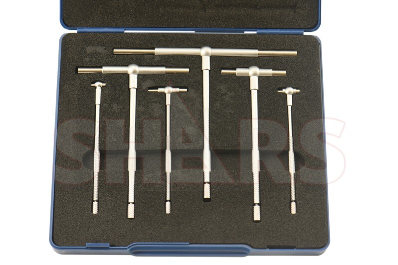 Premium Chrome T-Bore Telescoping Gage 5/16" - 6" 6 Pc Set Cylinder Hole NEW P\