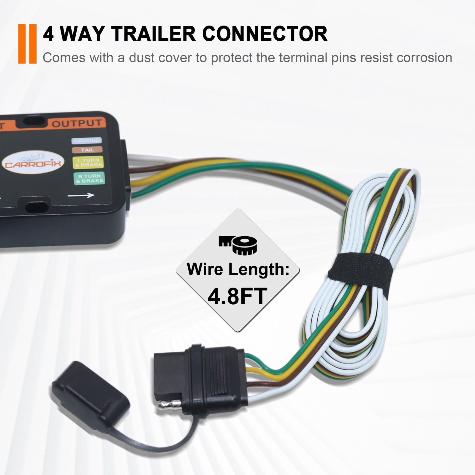 Custom 4 Way Flat Trailer Wiring Harness for Hyundai KIA with Tow Package C56332