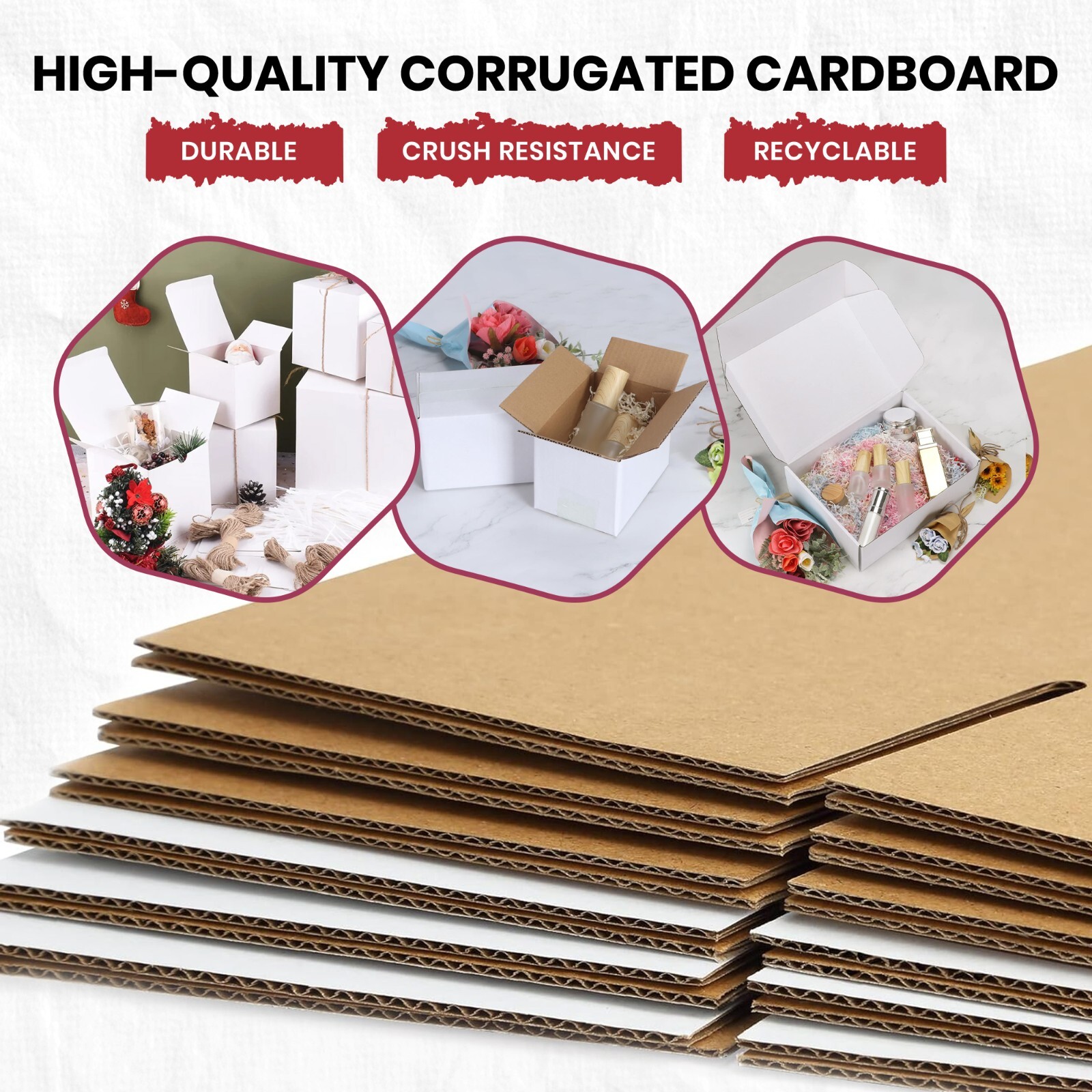 White Corrugated Shipping Mailer Packing Box Boxes 6x4x2 6x4x3 6x4x4 50 100 200