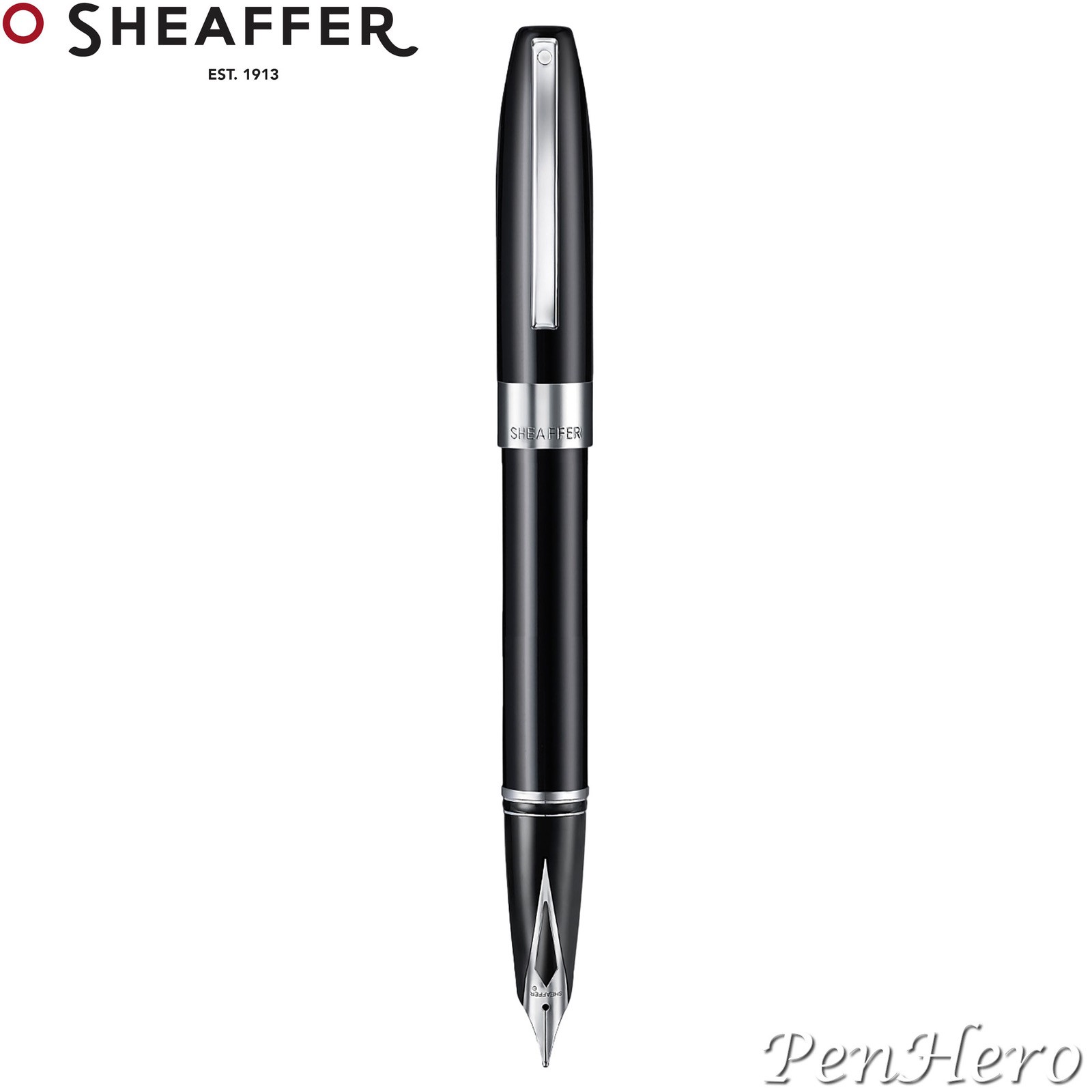 Sheaffer Legacy Glossy Black Fountain Pen Medium with FREE Leather Pouch