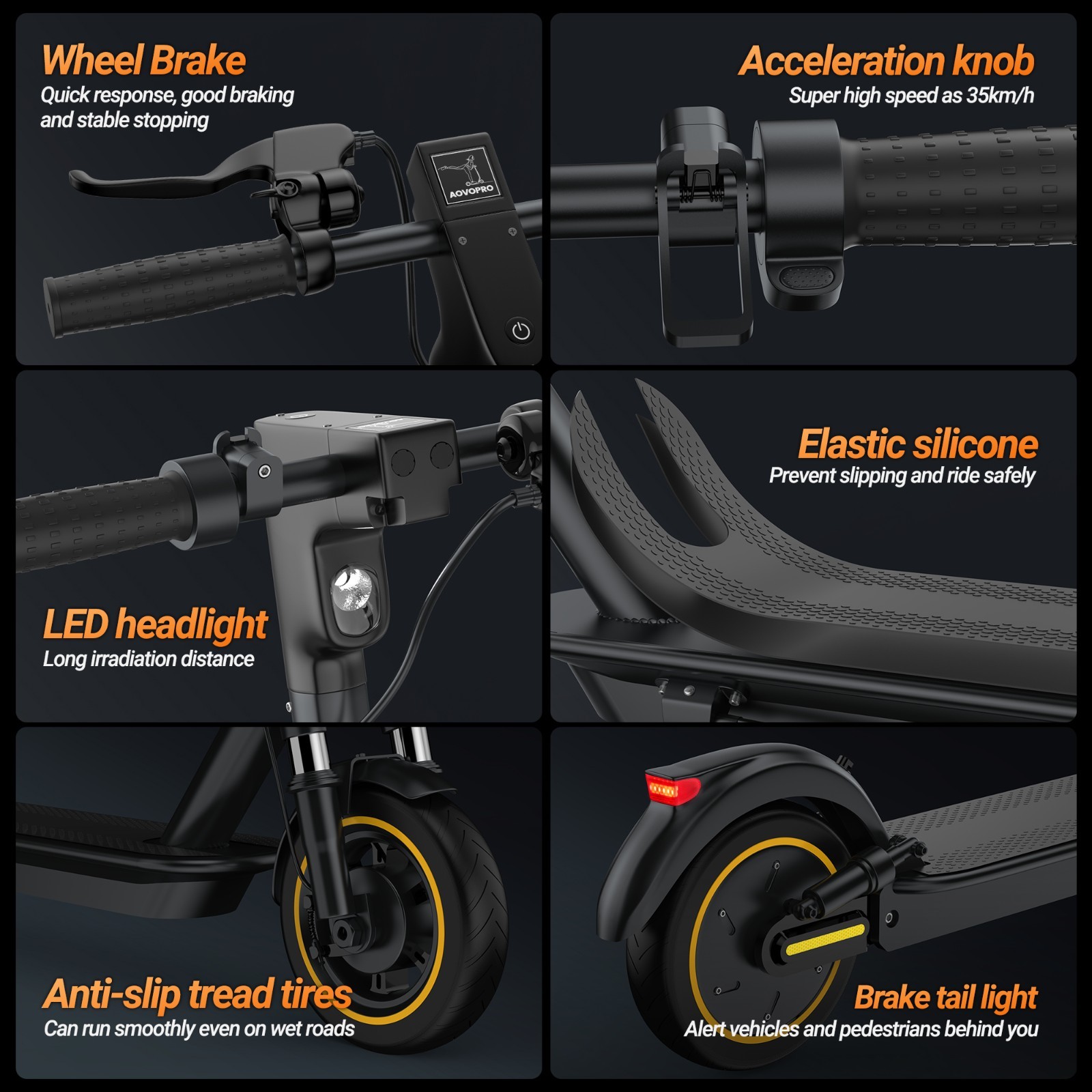 Aovopro ESMAX 500 Watts Kick Electric Scooter 14.5ah 22mph Escooter 25Miles