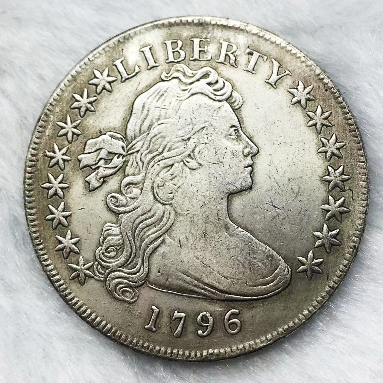 Rare Collectible Antique Historical Coin Exquisite Cameo Design Old Silver Dolla