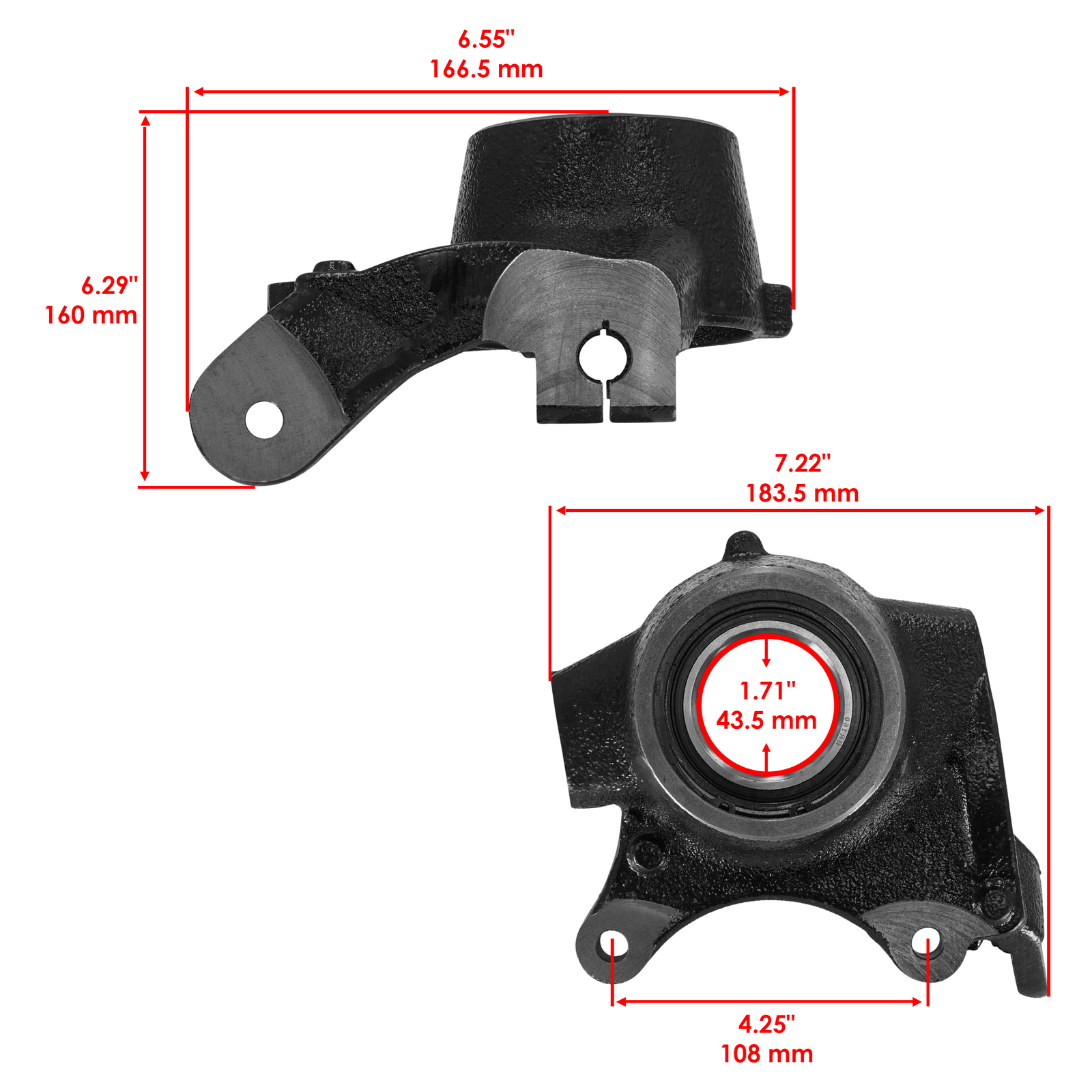 Front Knuckles For Polaris RZR 800 2008-2013 / RZR 570 2012-2020 / S 800 12-14