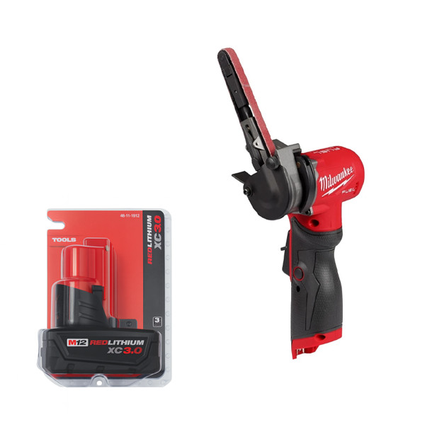 Milwaukee 2483-20 12V FUEL M12 3/8" X 13" Cordless Bandfile + 3ah Battery