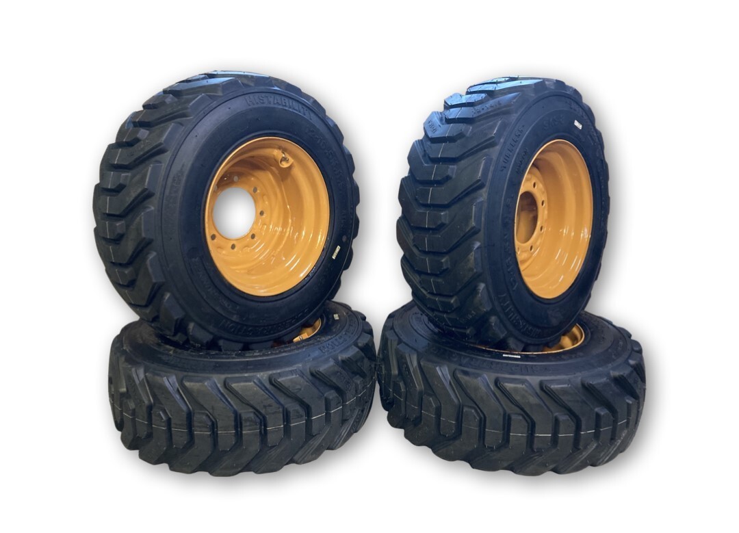 12-16.5 HD Skid Steer Tires/Wheels/Rims-12X16.5 for Case 1845, 1845C, etc. 14PLY