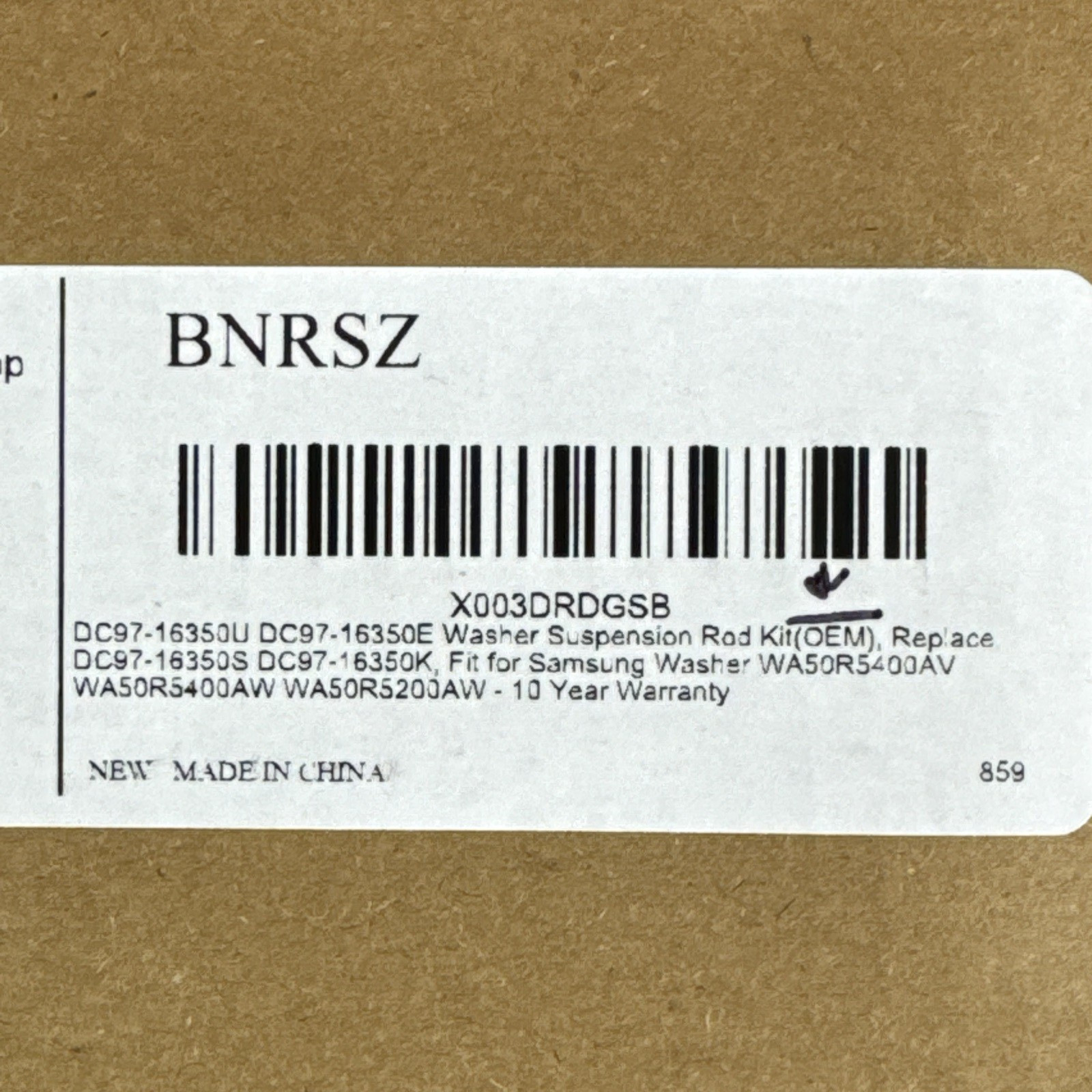 4 OEM Washer Rod Samsung WA50T5300AC/US-01 WA50R5200AW/US-03 WA50R5400AV/US-02