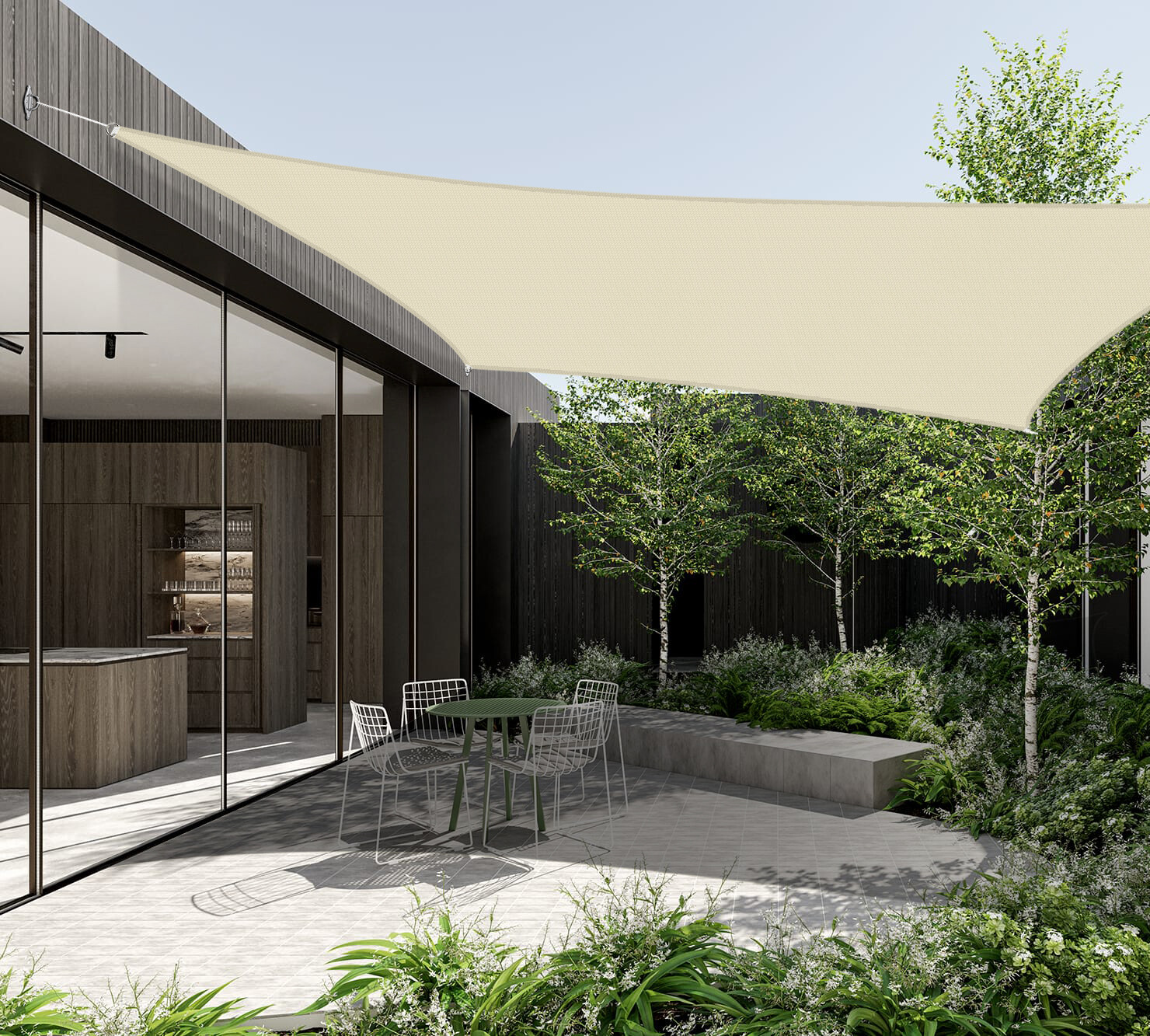 8' x 12' Waterproof Sun Shade Sail Fabric Outdoor Canopy Patio Awning Cover