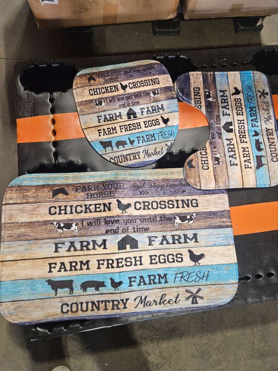 "CLEARANCE" 3 Piece Bathroom Rug Set Soft Non Slip Toilet Lid Cover Bath Mat