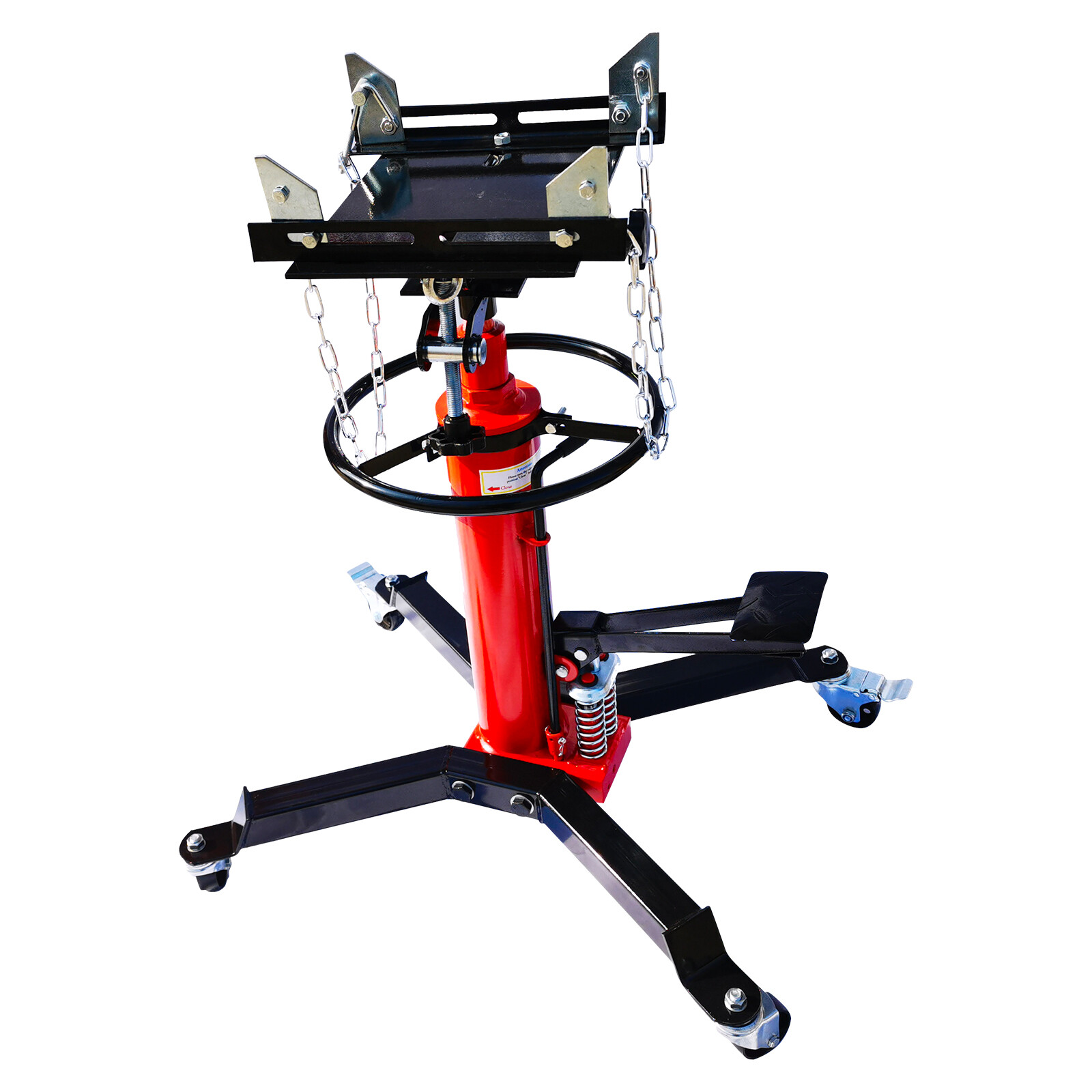 2 Stage Transmission Jack 2 Springs Load 1600lbs 360 Swivel Wheel W/ Brakes