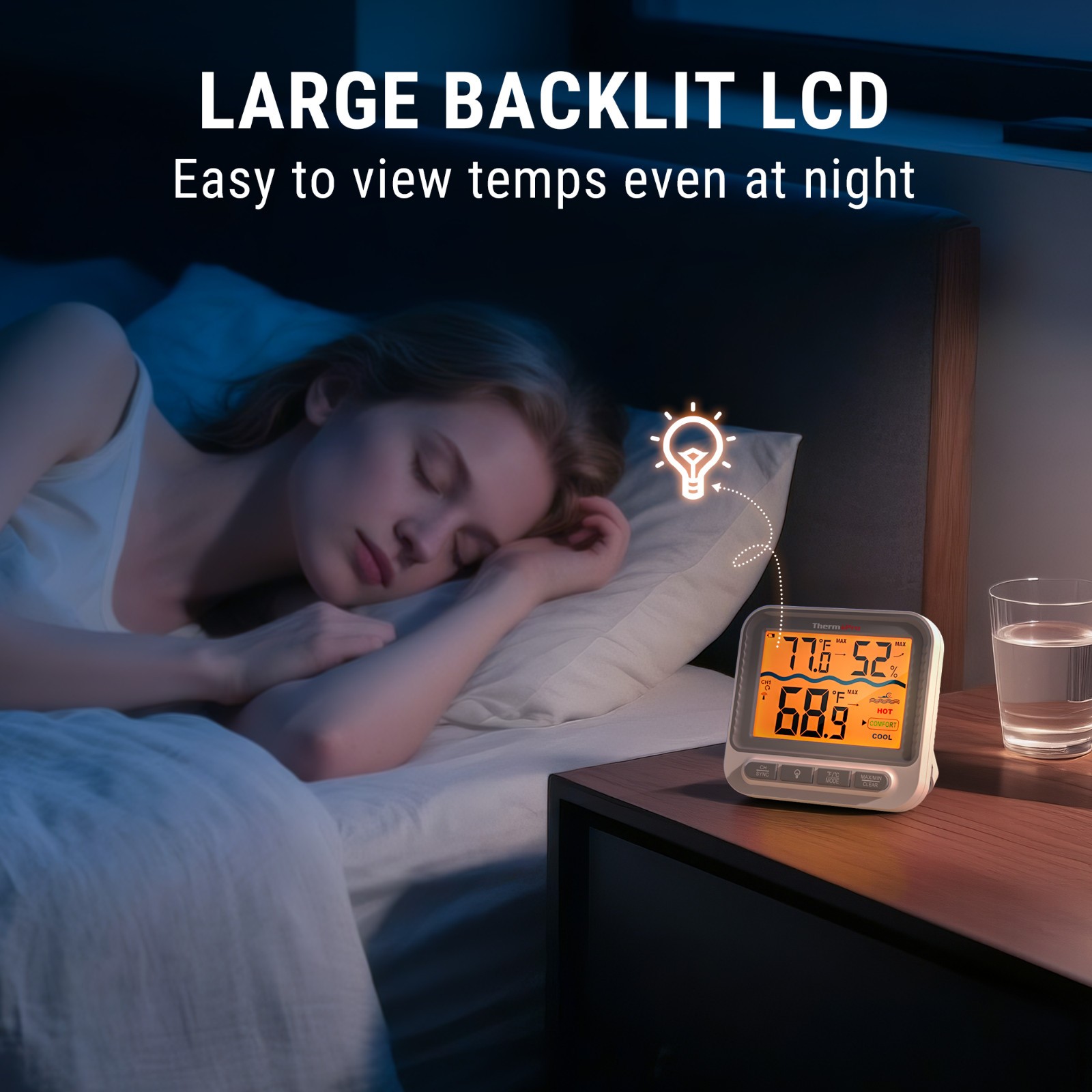 TempPro Waterproof Wireless Pool Thermometer Easy Read Digital Pool FloatingPond