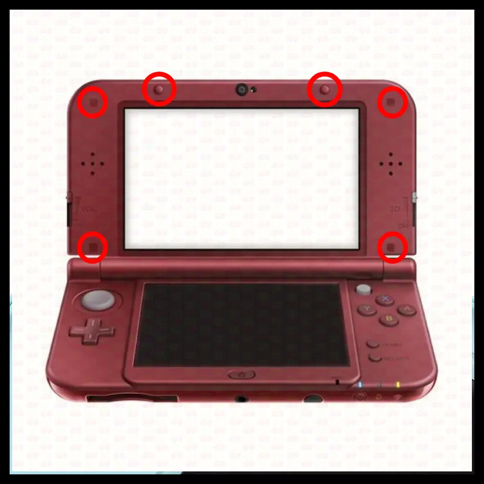 Screw Hole Rubber Dust Cover Plug for Nintendo: New 3DS XL/LL - Black/White/Red