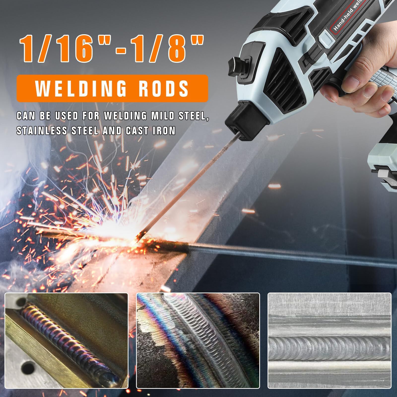 YesRight 120A Portable Handheld Welder Kit, 110V ARC Welding Machine & Tool Box