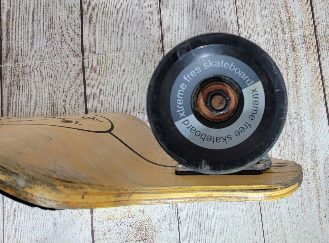 Xtreme Free Skateboard Longboard Abstract Geometric Dog Drop Down 42" (worn)