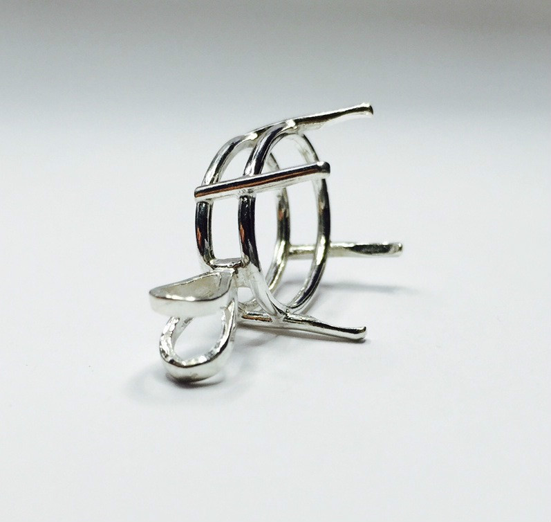 Sterling Silver Oval Cast Wire Pre-Notched Pendant Setting (6x4mm - 30x22mm)