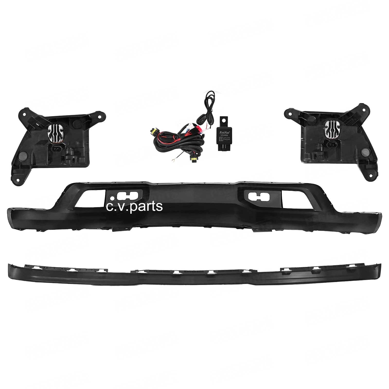 For 2019-2021 Silverado 1500 Bumper Cover Lower Valance W/O Z71 W/LED Fog Lights