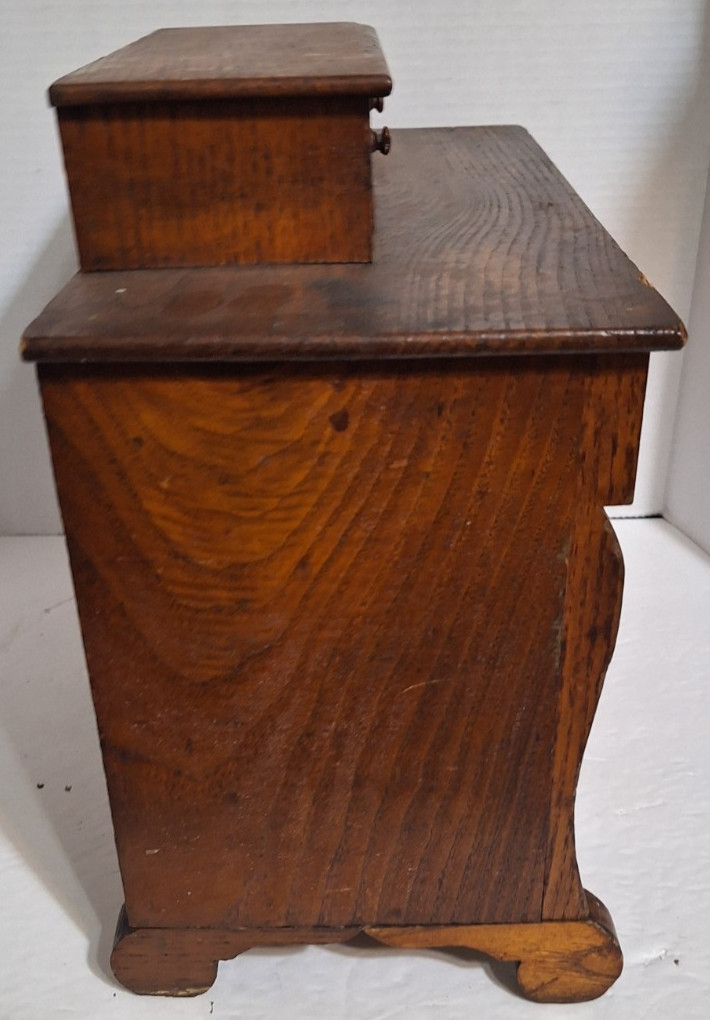 Antique Chest Bureau Salesman Sample 4 Drawers 2 Glove Boxes 13.5x13x6.5 Wooden