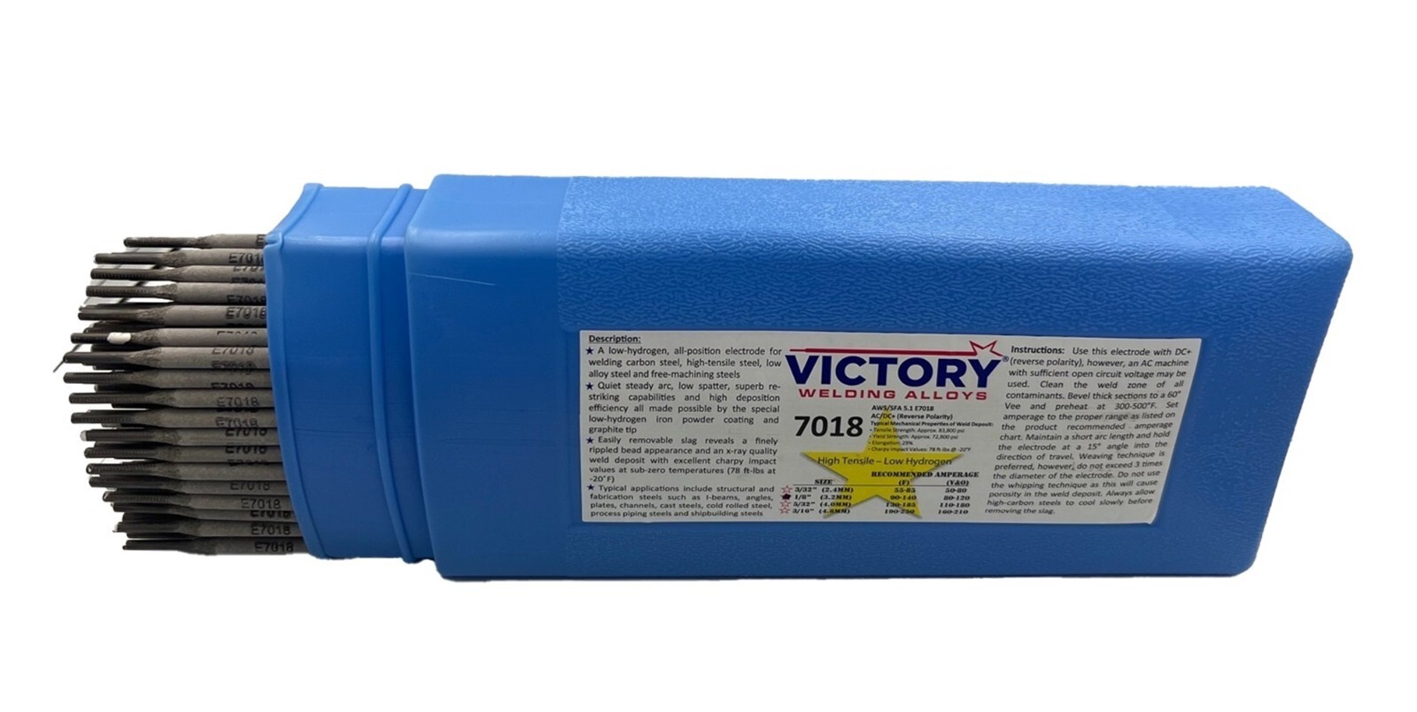 E7018 3/32" 5Ibs Stick Welding Electrode 7018 Welding Rods 1 Pack 5Ibs