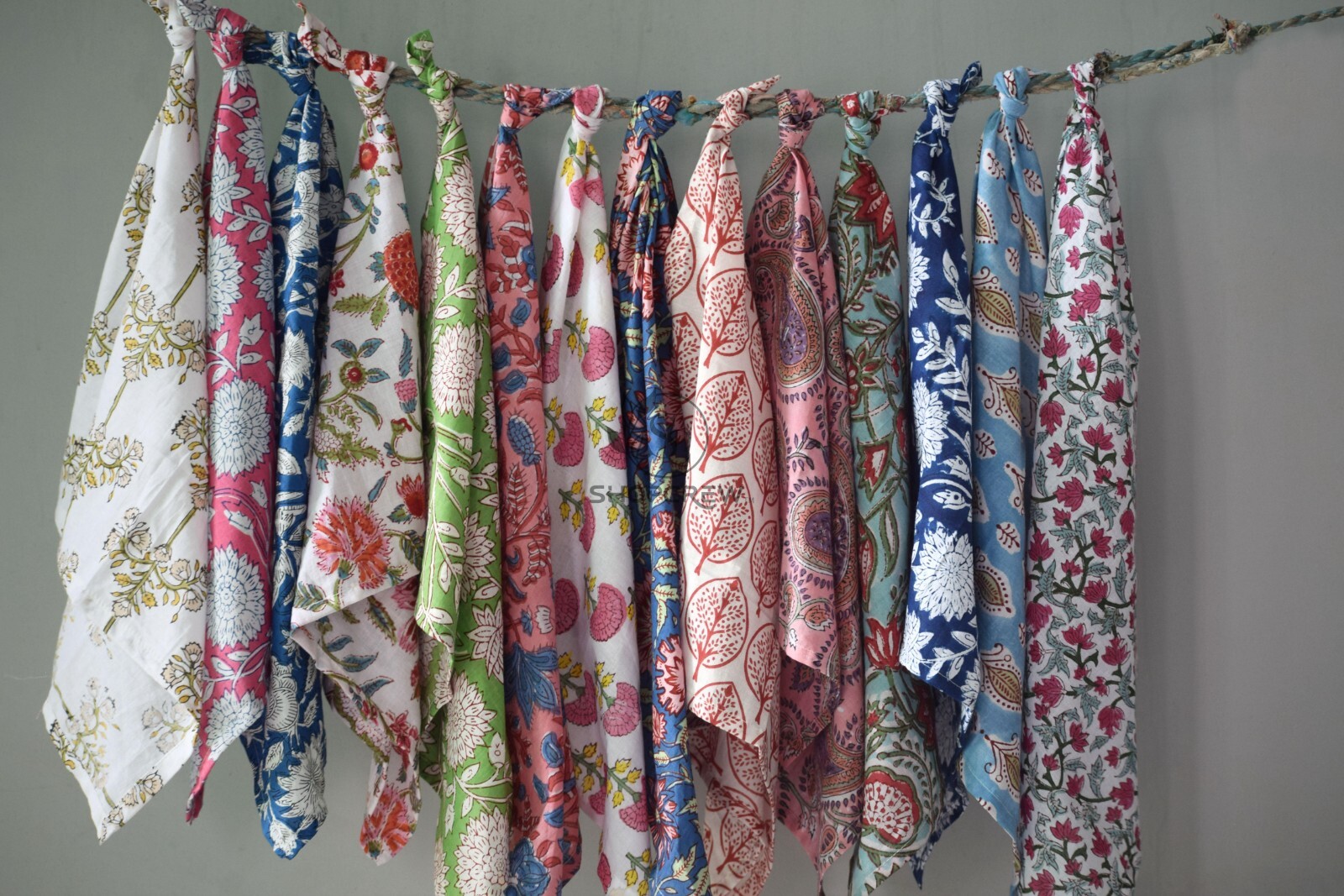 Assorted Hand Block Floral Printed Napkins 100 % Cotton Dinner Cloth Napkins