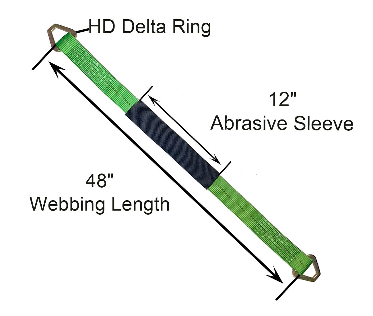 USA 4 Pack 2" x 48" Axle Strap Race Car Auto Hauler Tow Truck Wheel Tie Down