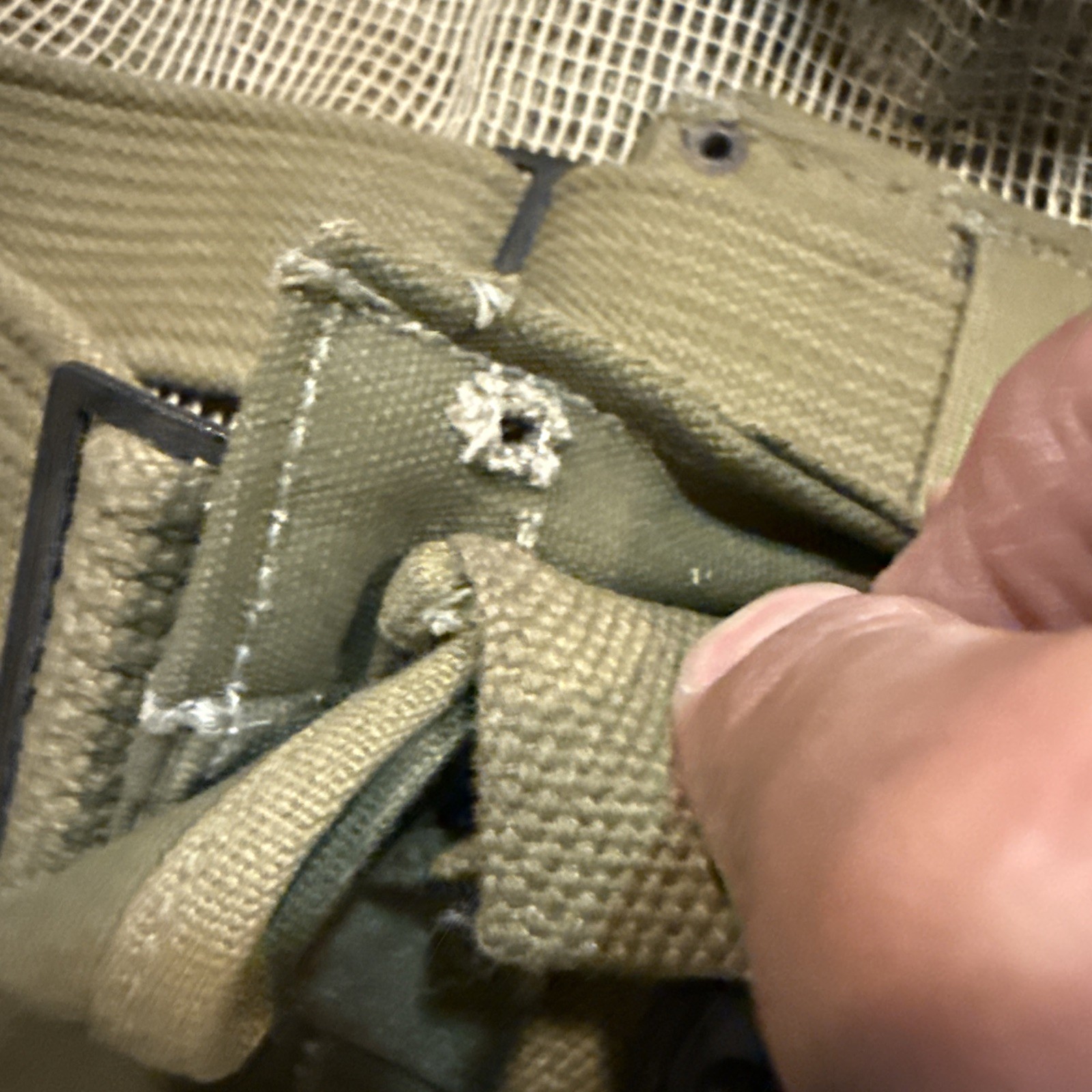 Vintage WWII OD green M-1937 BAR belt !!!