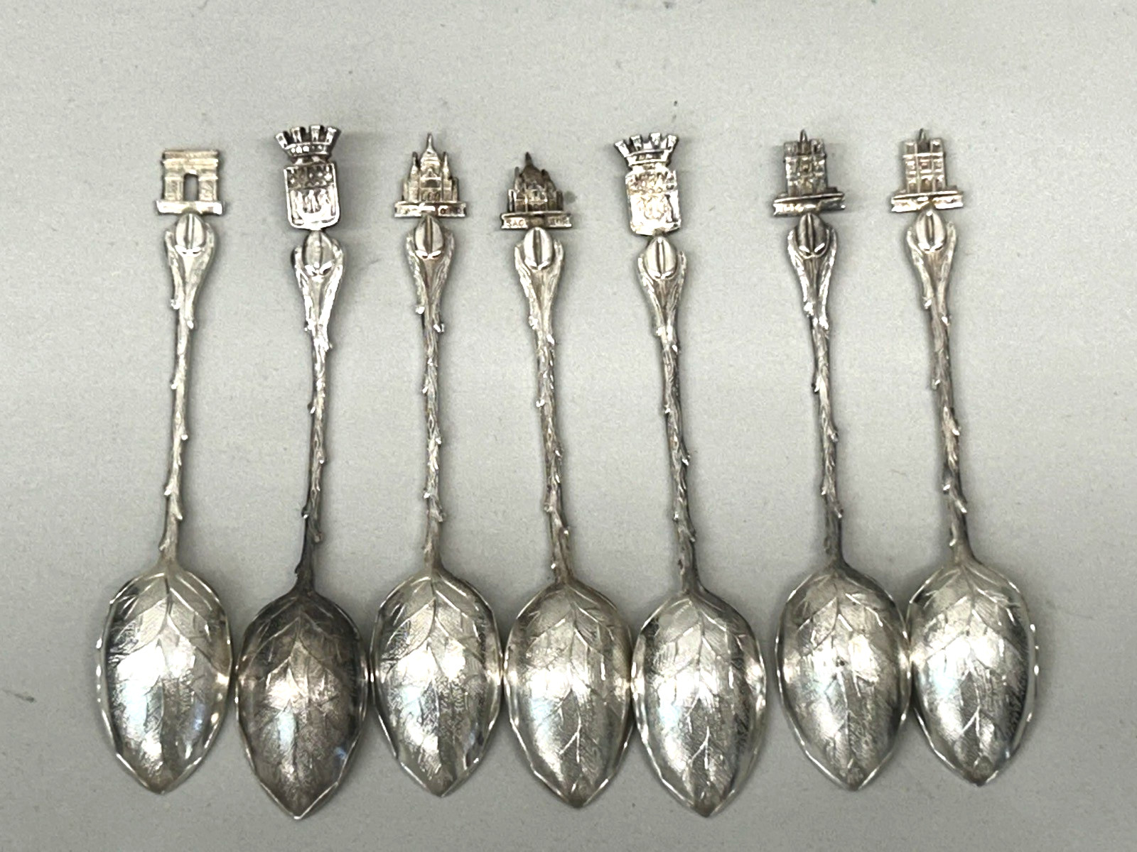 750 German Silver Spoon Lot Paris Souvenir 5" 108g