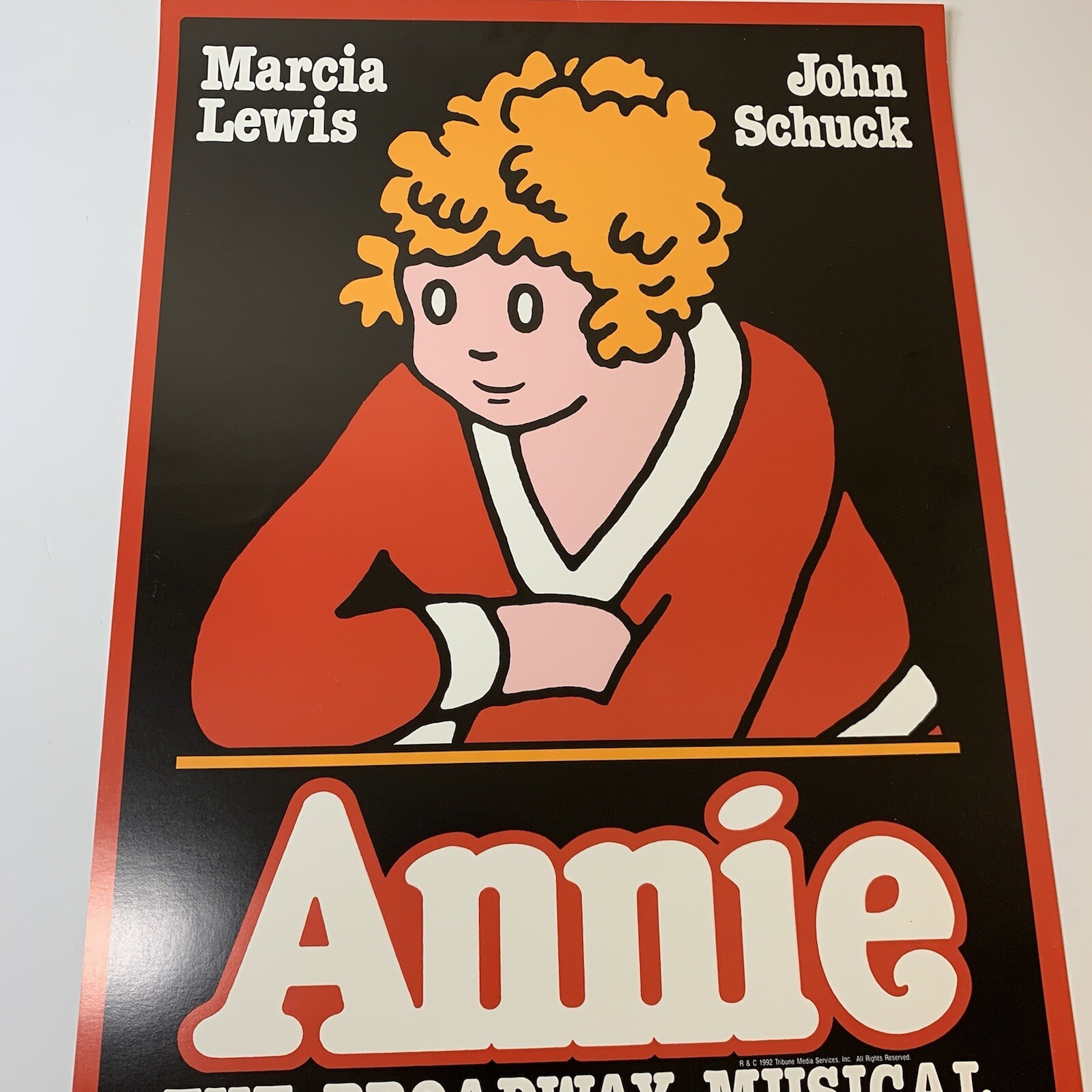 Annie Theater Broadway Window Poster 14" x 22 Marcia Lewis Schuck Carpenter 1992