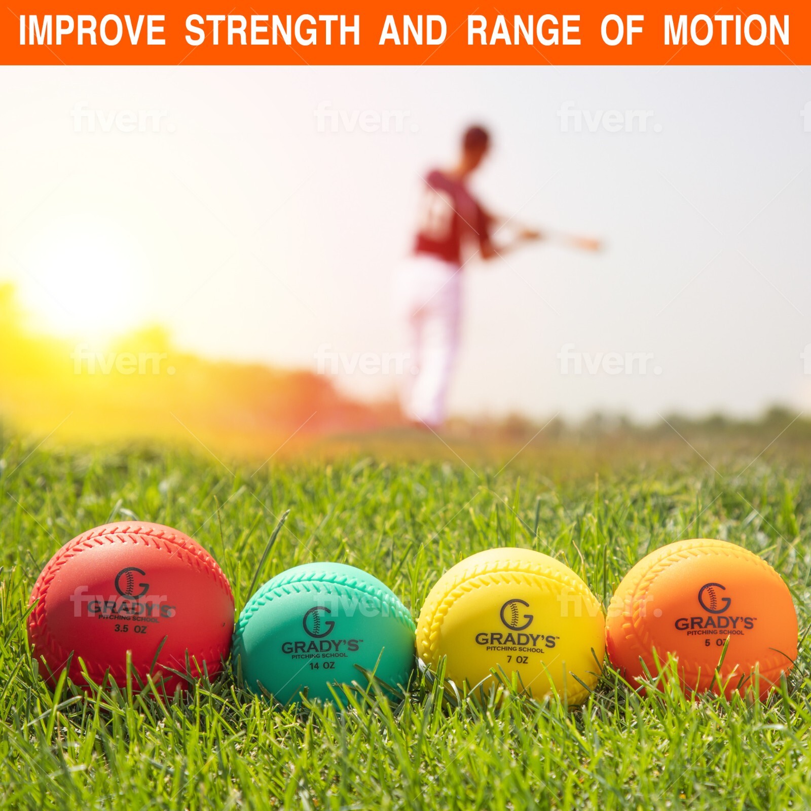 Plyo Weighted Ball Set with Seams and Carrying Case 32, 21, 14, 7, 5, 3.5oz