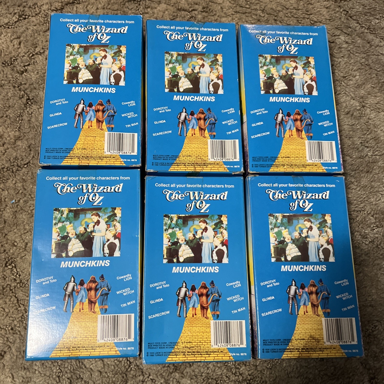 Vintage 1988 The Wizard of Oz Set Of 6 Munchkins 50th Anniversary Dolls