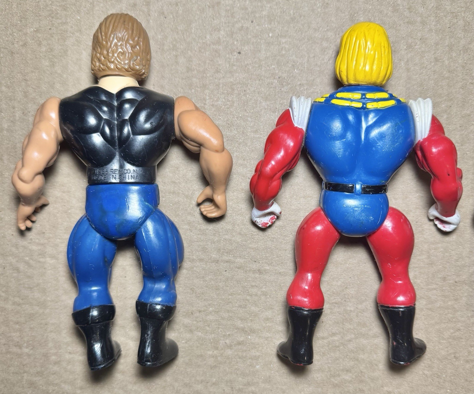 Vintage 80s Pace Toys Earth Force & Remco Figures Lot Karate Kid AWA Wrestler