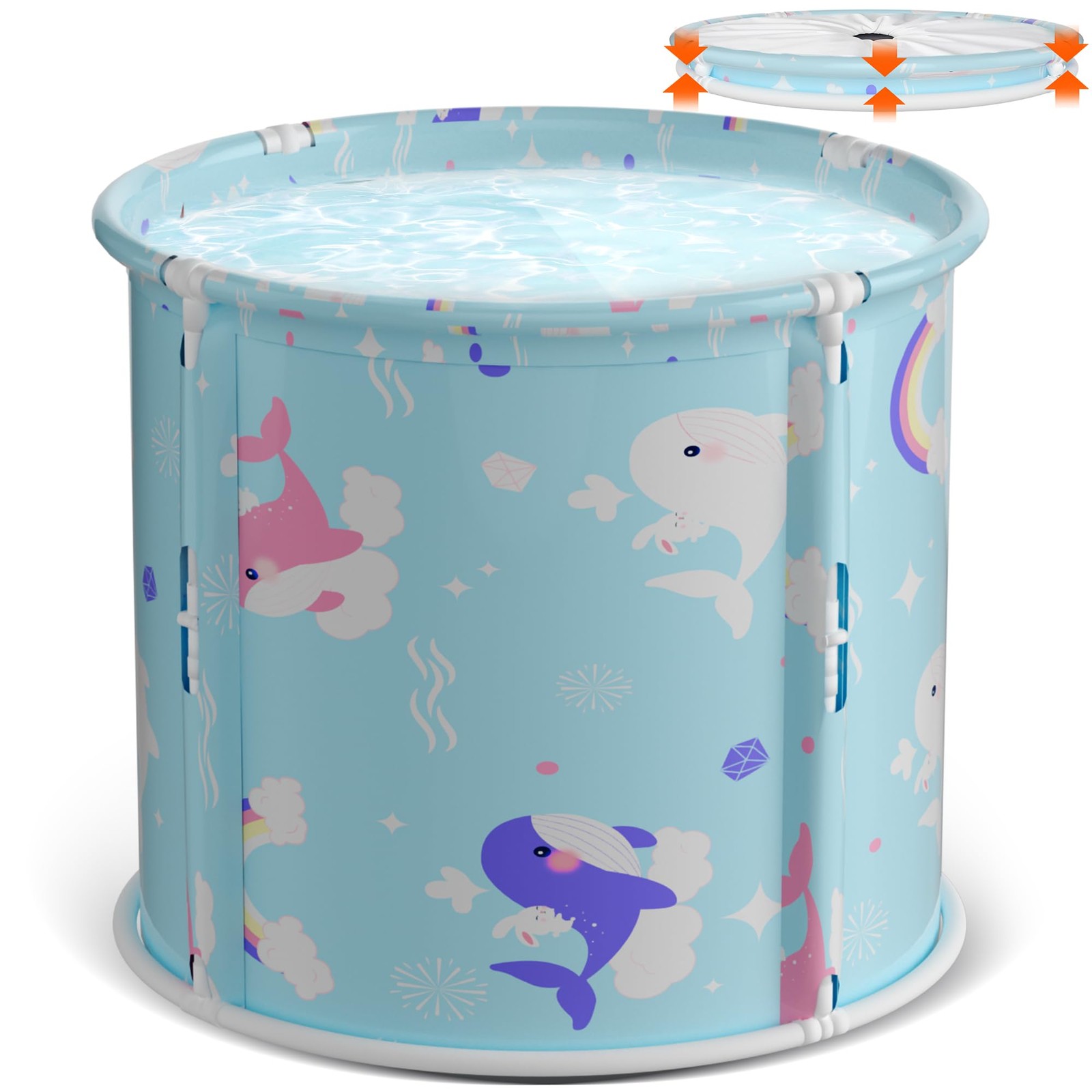Portable Bathtub, Foldable Bathtub for Kids, Boys and Girls, Therapy Tub for ...
