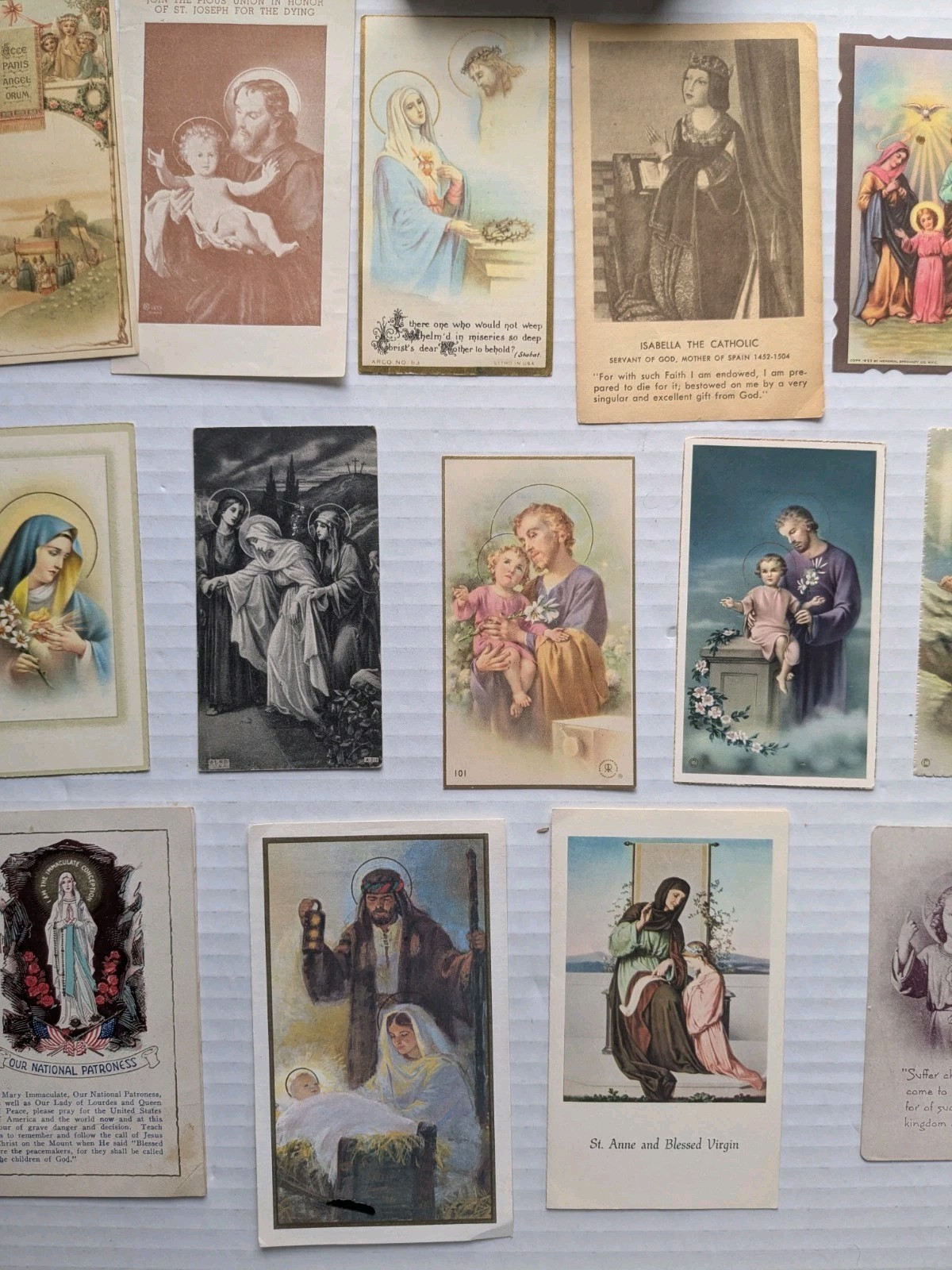 Vintage Catholic Funeral Mass Card Lot (27) 1950s–60s + Douay-Rheims Bible