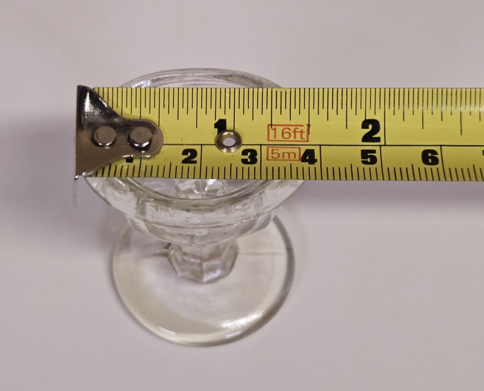 Vintage Gulfport 8 Paneled Clear Glass Eye Wash Cup Marked G