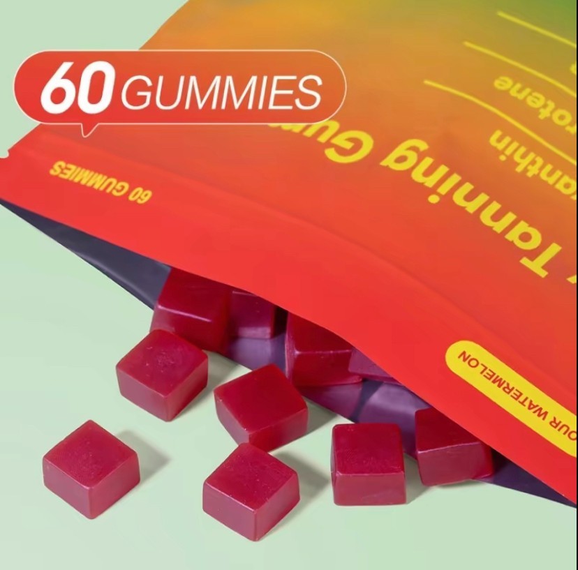 Daily Tanning Gummies, Natural Tanning Supplement with Astaxanthin & Lycopene