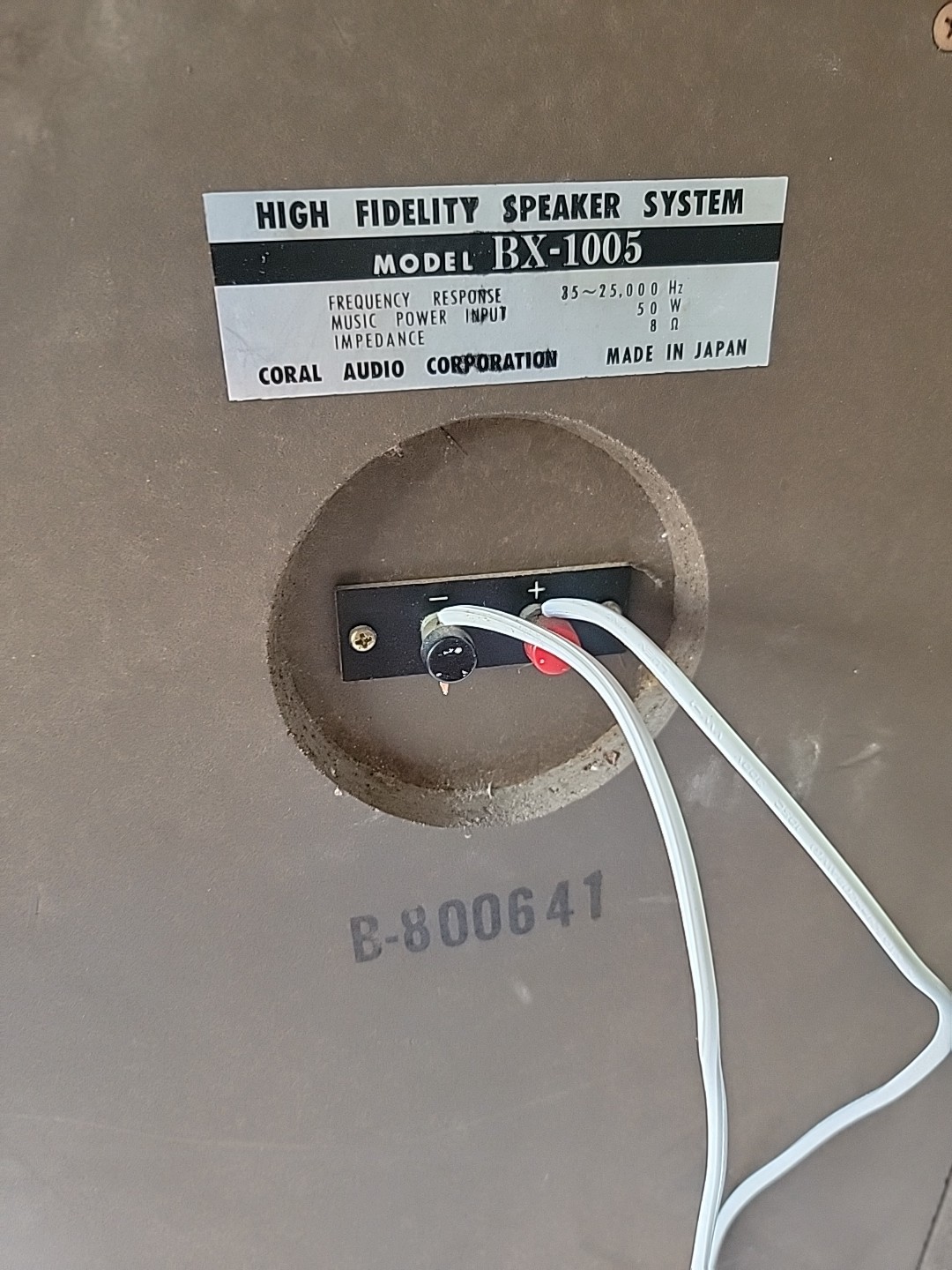 VINTAGE CORAL BX-1005 SPEAKERS TESTED, Rare. Pair
