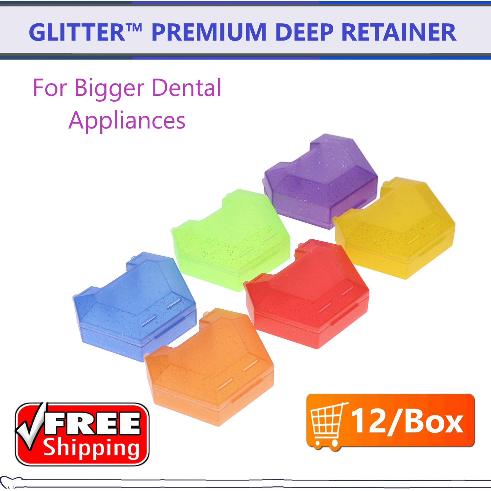 Denture Retainer Cases Dental Teeth Guard Holder, Travel Cleaning Container Box