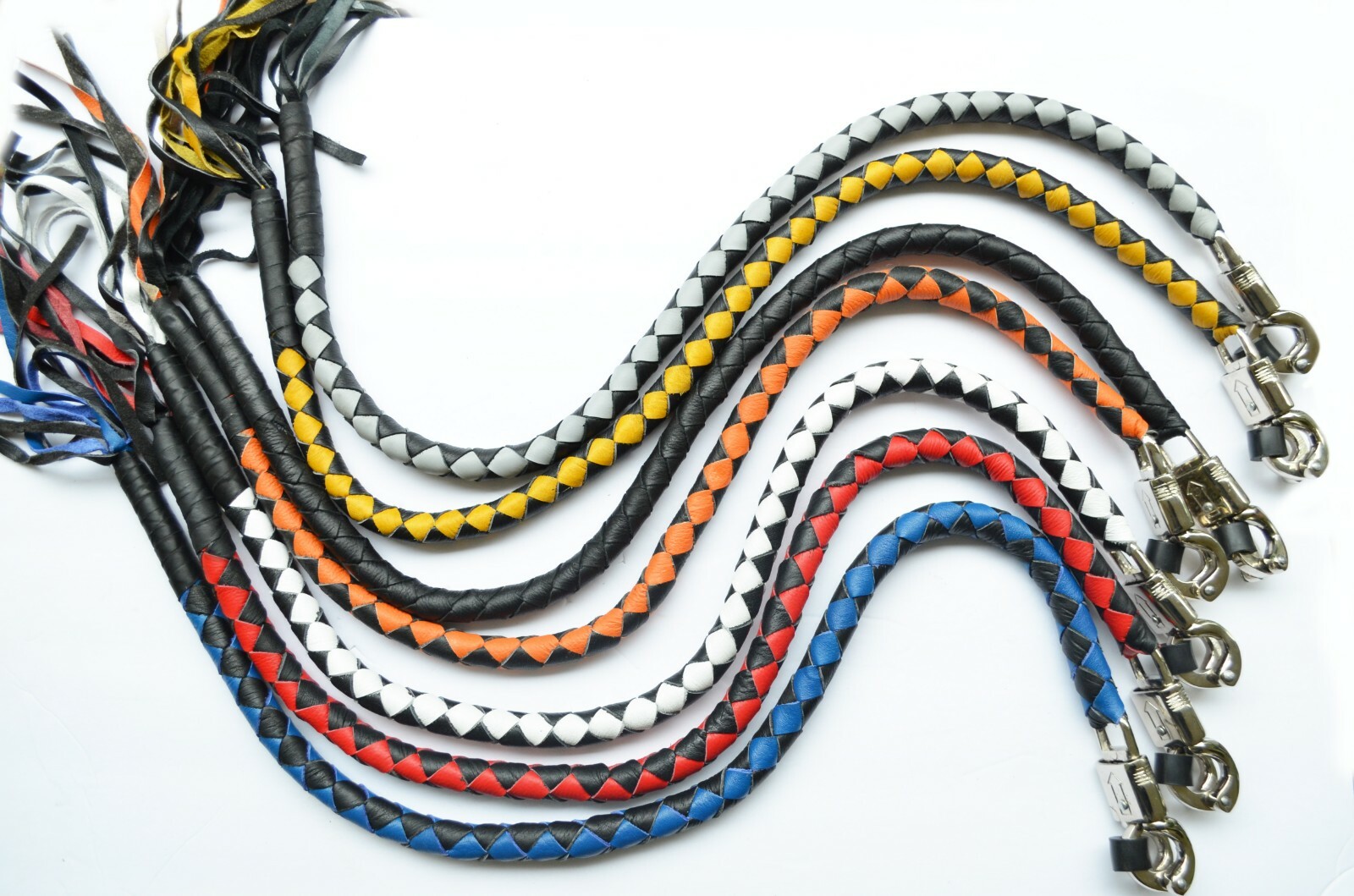 Motorcycle Get Back Whip GENUINE leather with tassels Getback