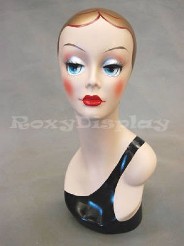 2PCS Female Mannequin Head Bust Wig Hat Jewelry Display #VF002 X2