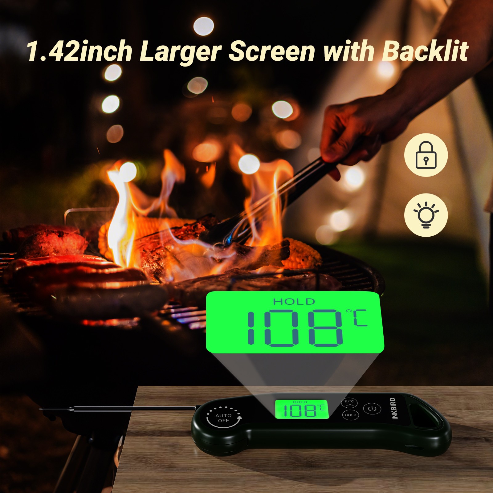 Inkbird Infared Laser Thermometer Temperature Gun Instant Read Meat Thermometer