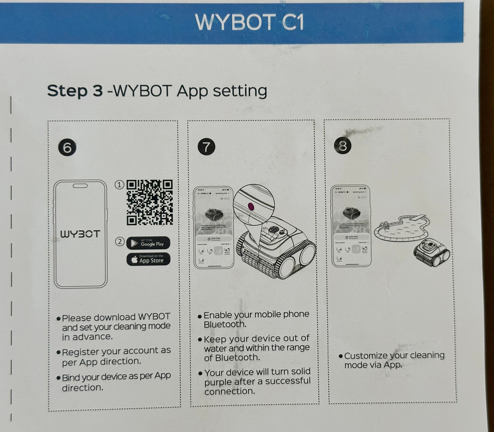 WYBOT C1 Robotic Pool Vacuum for Inground Pools *OPEN BOX - NEW* 150 min Runtime
